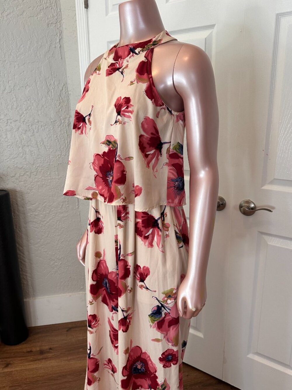 Peach Love California BoHo Floral Wide-Leg Jumpsuit | small | B-1843 - Picture 5 of 16